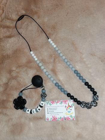 Attache tétine+ Collier d'allaitement portage