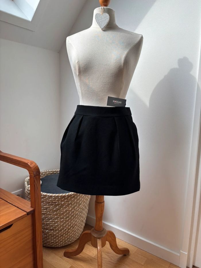 🖤 jupe à pinces noire  - Morgan - T40 NEUvE - photo numéro 2