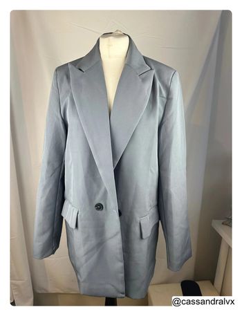 Veste blazer bleu ciel grise