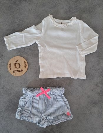 Ensemble été bébé fille taille 6 mois 🌸