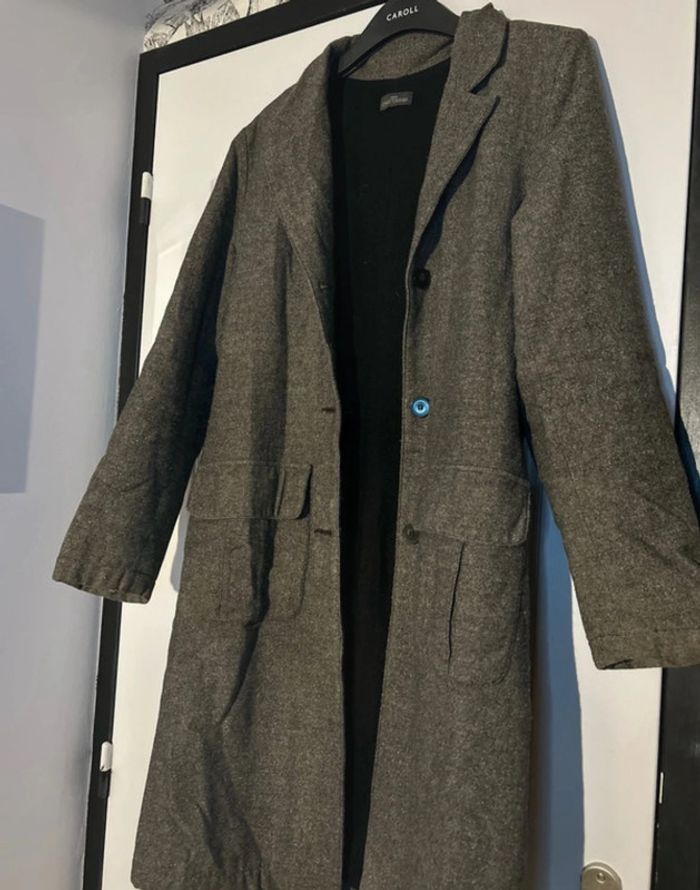 Long manteau d’hiver pour homme gris