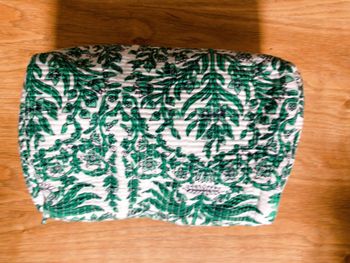 Pochette maquillage coton surpiqué indien
