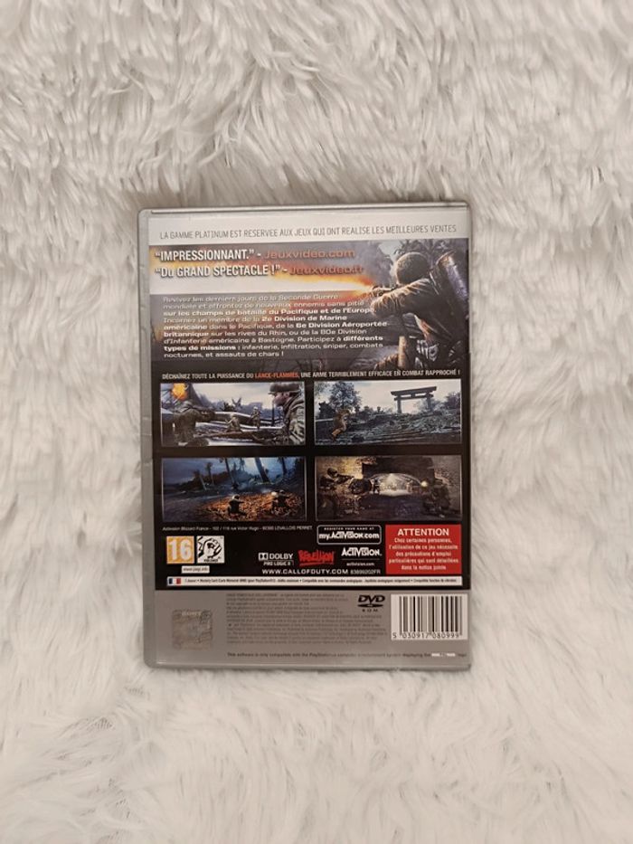 Jeu PS2 Call of duty World at war Final front _ Pegi 16 _ Activision _ Pal version - photo numéro 2