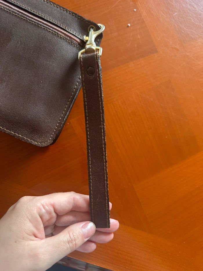 Sublime sacoche à main, homme, cuir, marron, marque le tanneur - photo numéro 14