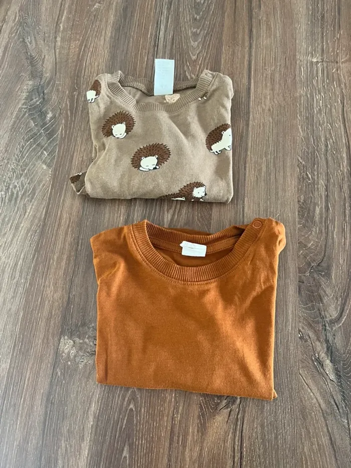 Lot de 2 tee-shirts 6/9 mois