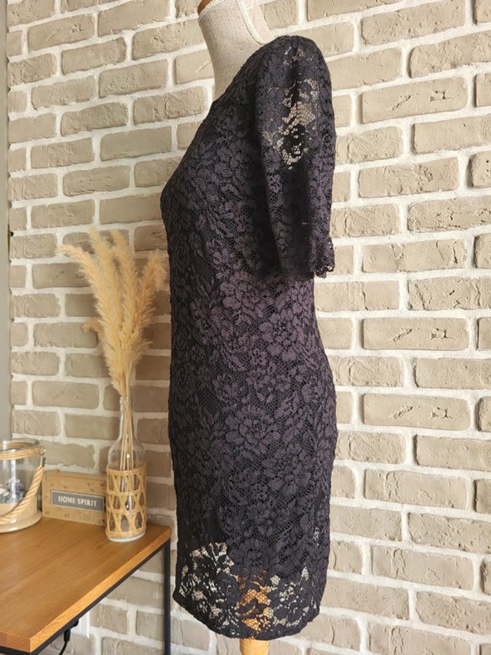 Jolie robe en dentelle florale noire Etam - Romantique chic - photo numéro 9