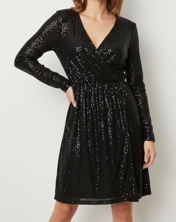Robe noire paillette