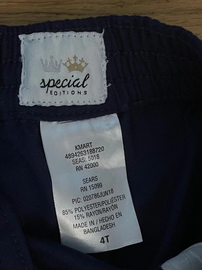 Pantalon à pince bleu 4 ans - photo numéro 2