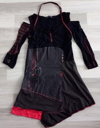 Robe noire à manches longues à motifs La mode est à vous taille 36