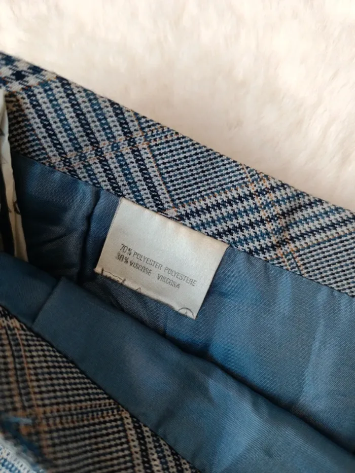 Jupe plissée carreaux prince-de-galles – Taille 38 (M) - photo numéro 3