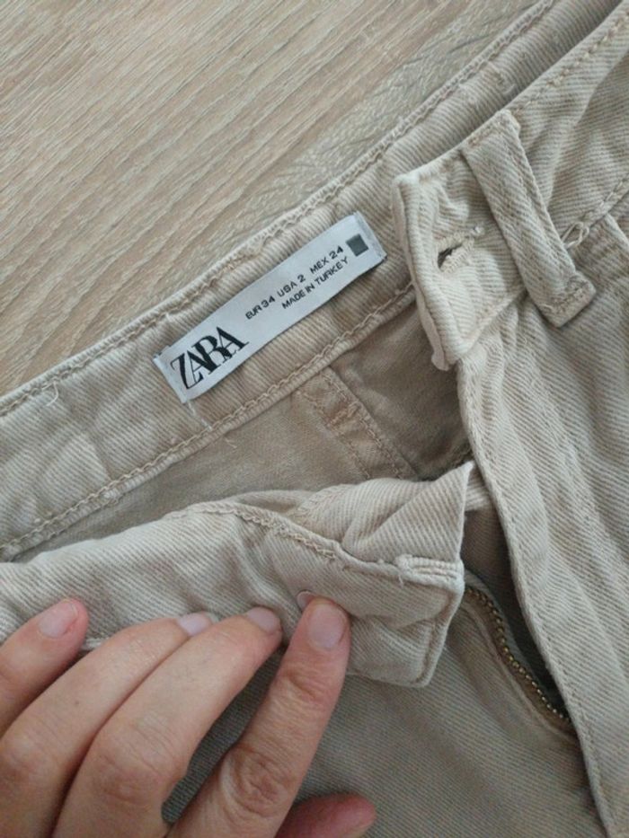 Jeans zara beige - photo numéro 4