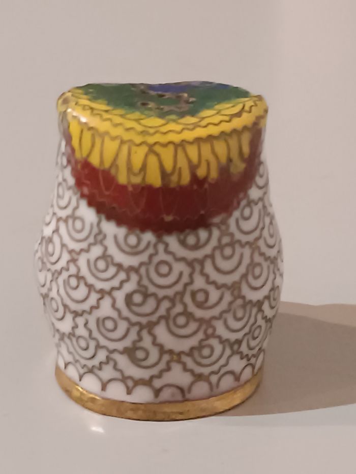 Salière chouette cloisonnée - photo numéro 8