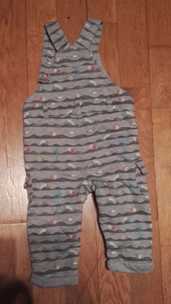 Salopette grise 9mois - photo numéro 2