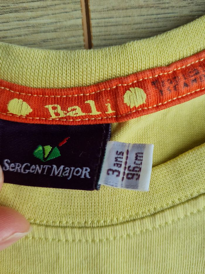 Tshirt jaune Sergent Major 3 ans - photo numéro 2