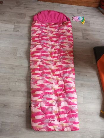 Sac de couchage fille hauteur totale 160cm rose