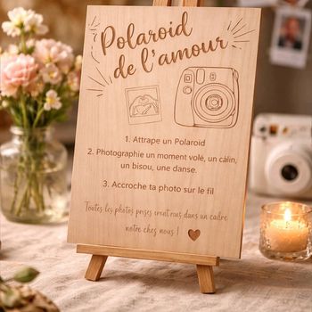 Pancarte Polaroïd de l’amour 