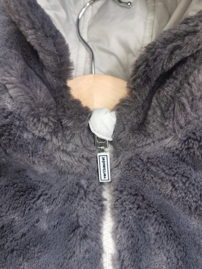 🌺Très beau Manteau Verbaudet 12mois Neuf doudoune polaire reversible piloupilou 12mois - photo numéro 8