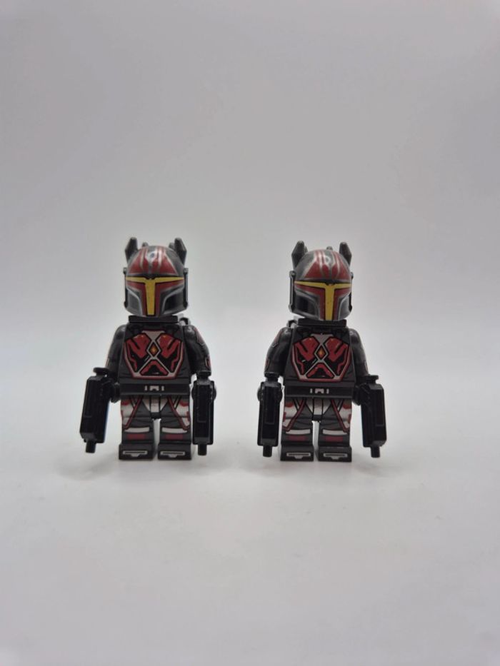 Figurines type lego 2 guerriers mandalorian star wars