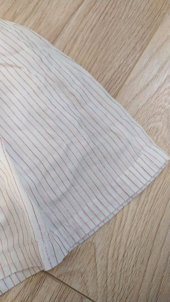 Robe blanche rayé rose été 3 mois - photo numéro 4