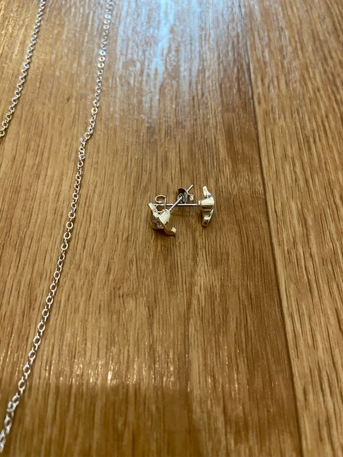Ensemble collier + boucles fantaisie neuf - photo numéro 4
