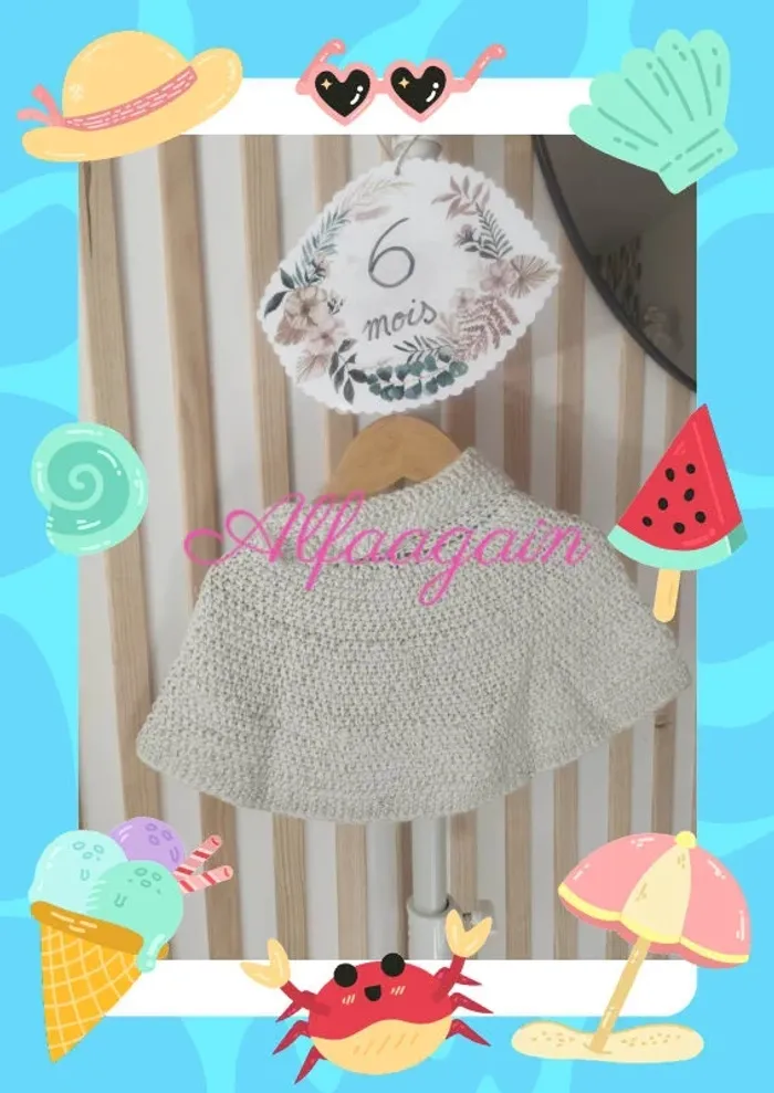 Châle mailles Kiabi 6mois neuf - photo numéro 4