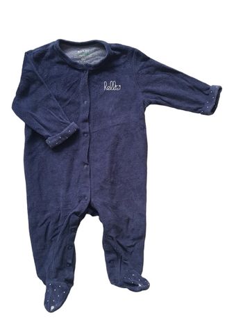 Kiabi - Grenouillère / pyjama une pièce / dors bien en velours (6 mois)
