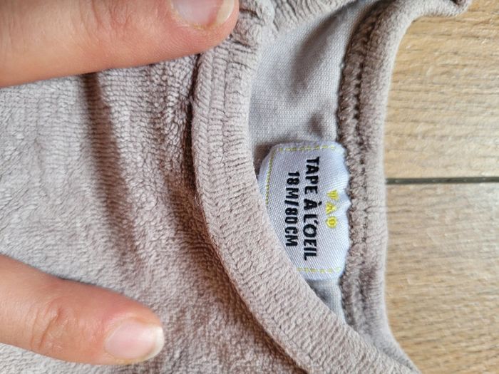 Pyjama velours tape à l'œil 18 mois - photo numéro 2