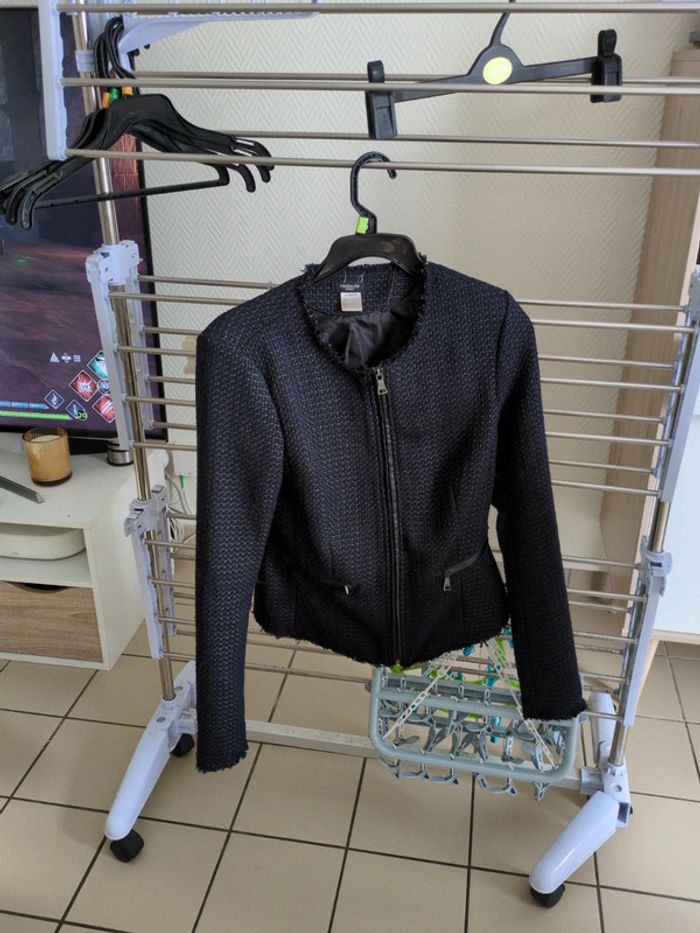 Veste tweed La redoute taille 34 bleu marine