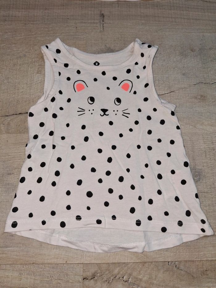 Tee shirt débardeur fille 18 mois