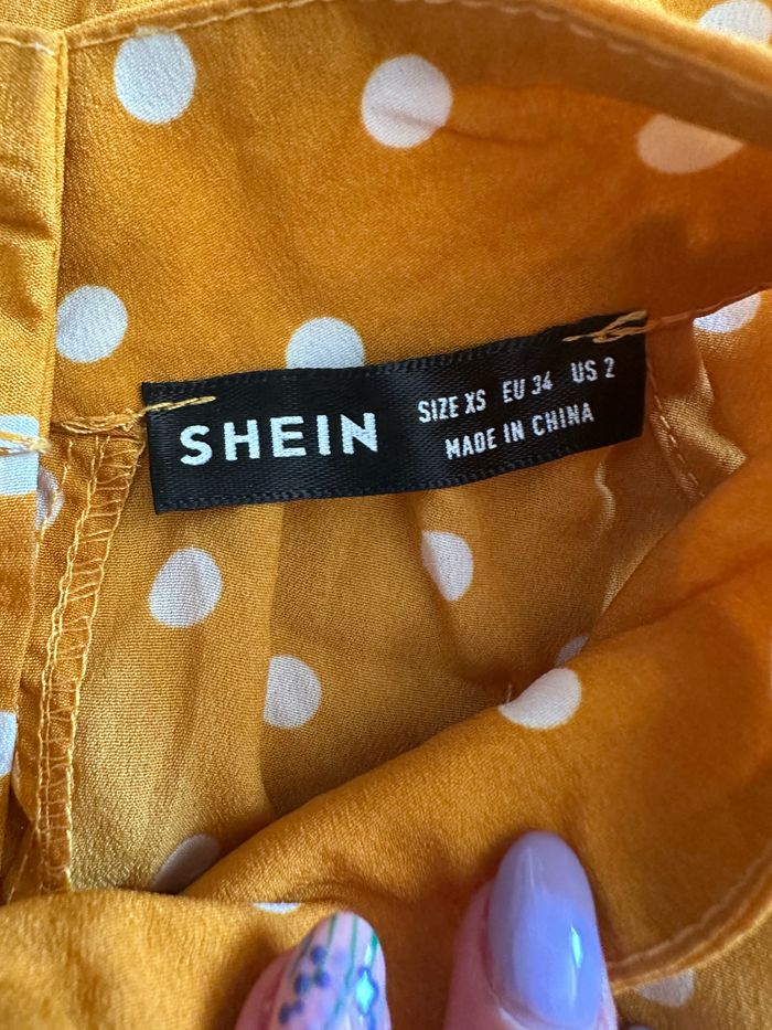 Robe jaune à pois T.34 Shein - photo numéro 8