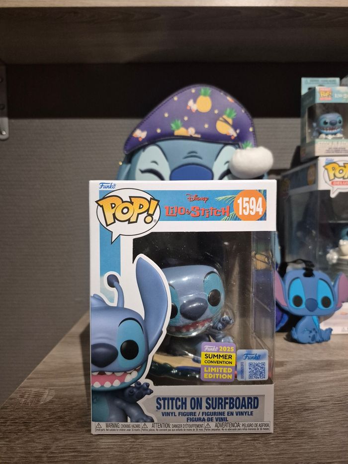 Funko pop Disney stitch on surfboard n°1594