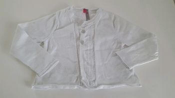 Gilet blanc dentelle 18 mois