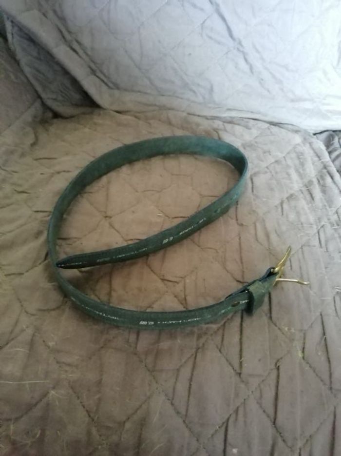 Ceinture garçon en cuir gris