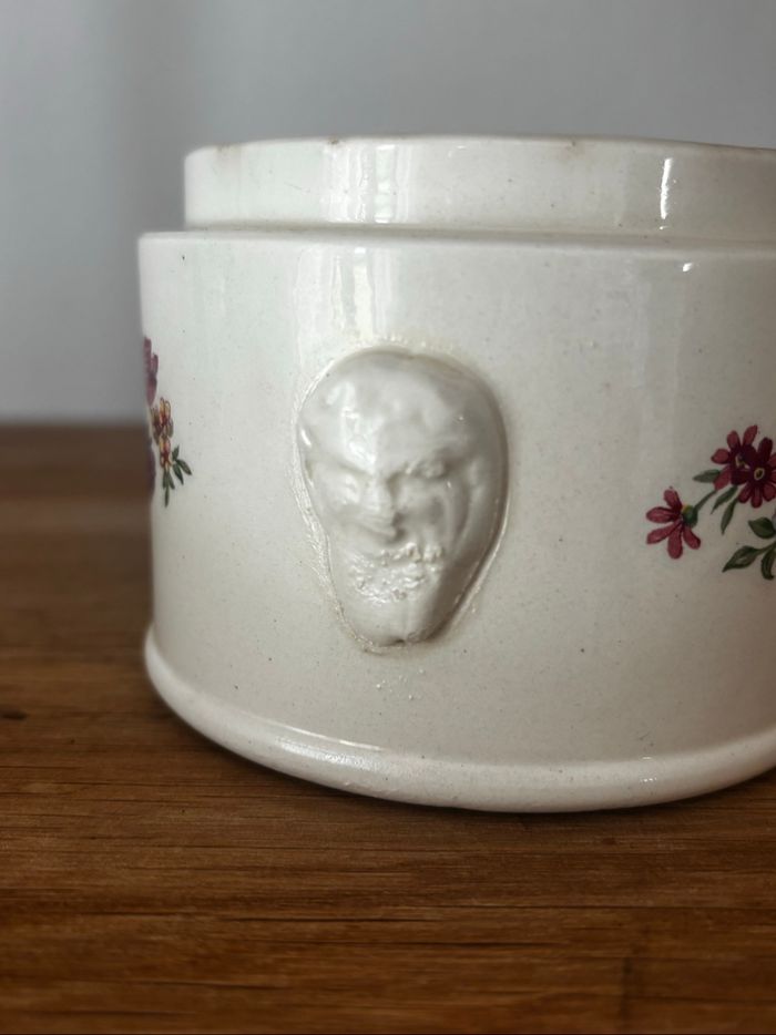 Vintage petit pot bonbonnière motif floral Sarreguemines - photo numéro 8