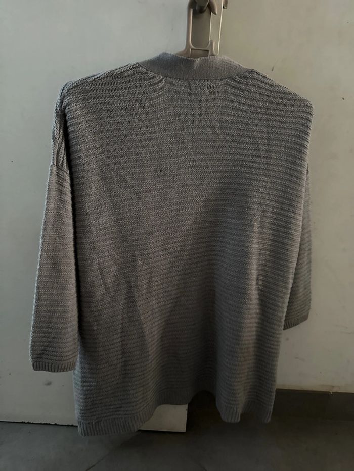 Veste laine grise grande taille femme - photo numéro 3
