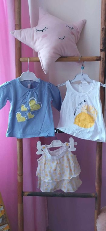 Lot de 3 hauts fille 12 mois