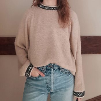 Pull péruvien beige