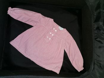 Blouse rayé rouge et blanche 6 mois