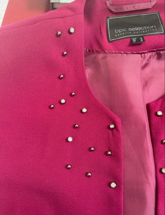 Veste boléro rouge bordeaux - photo numéro 4