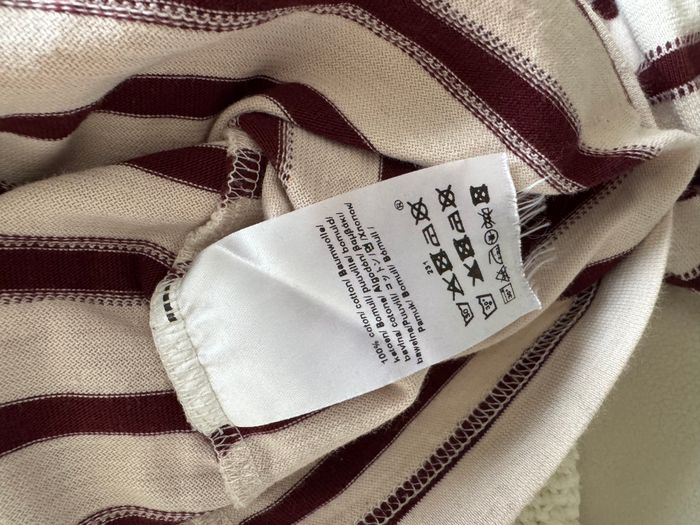 Blouse manches longues Armor Lux crème avec rayures bordeaux - photo numéro 7