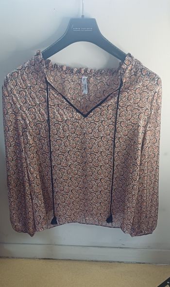 Blouse mango translucide M femme etat neuf