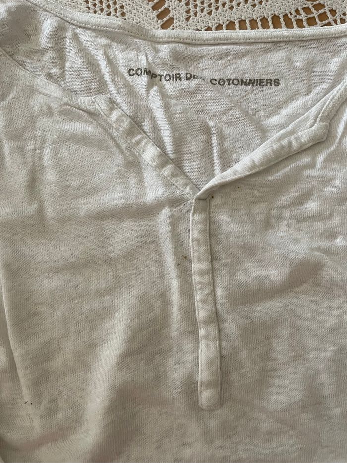 Tee shirt femme blanc comptoir des cotonniers