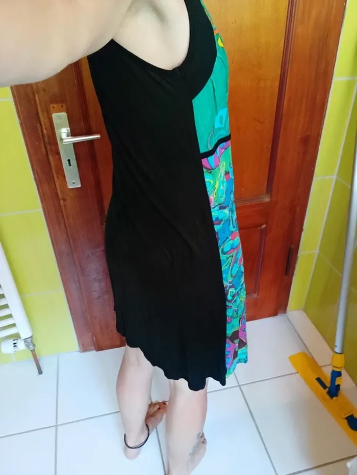 Robe femme noire et multicolore Chaitanya - photo numéro 7