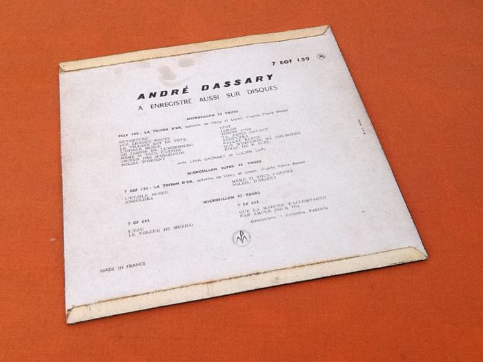 Vinyle 45 tours André Dassary Paris at night (1955) - photo numéro 5