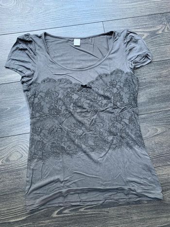 T-shirt gris/vert