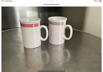 Lot de 2 mugs Linvosges