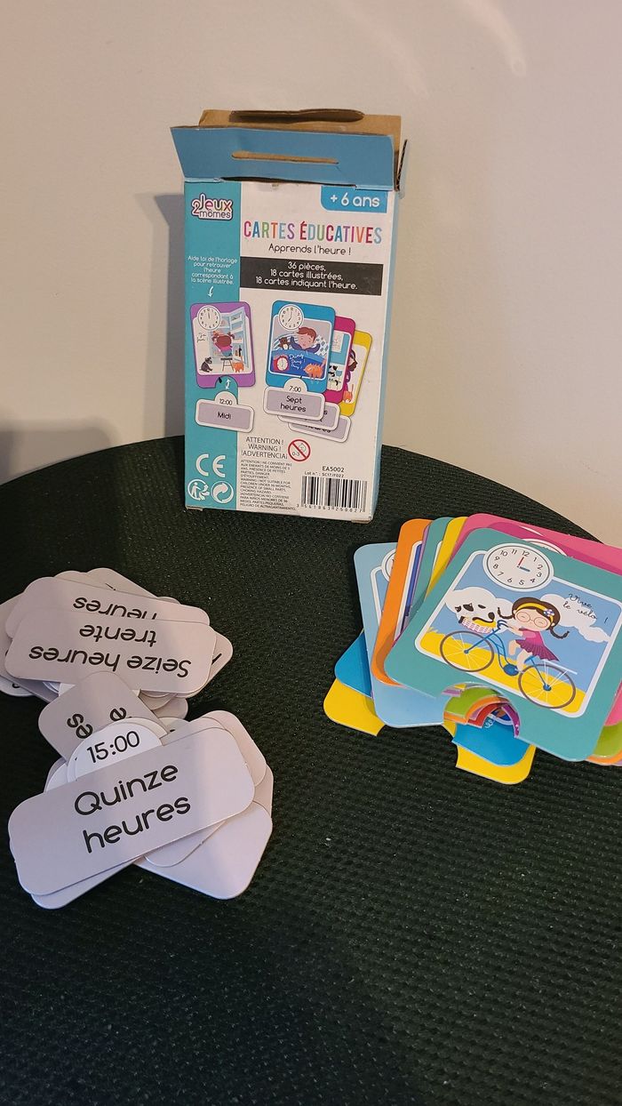 Jeu De Cartes Educatives "j'apprends L'heure"