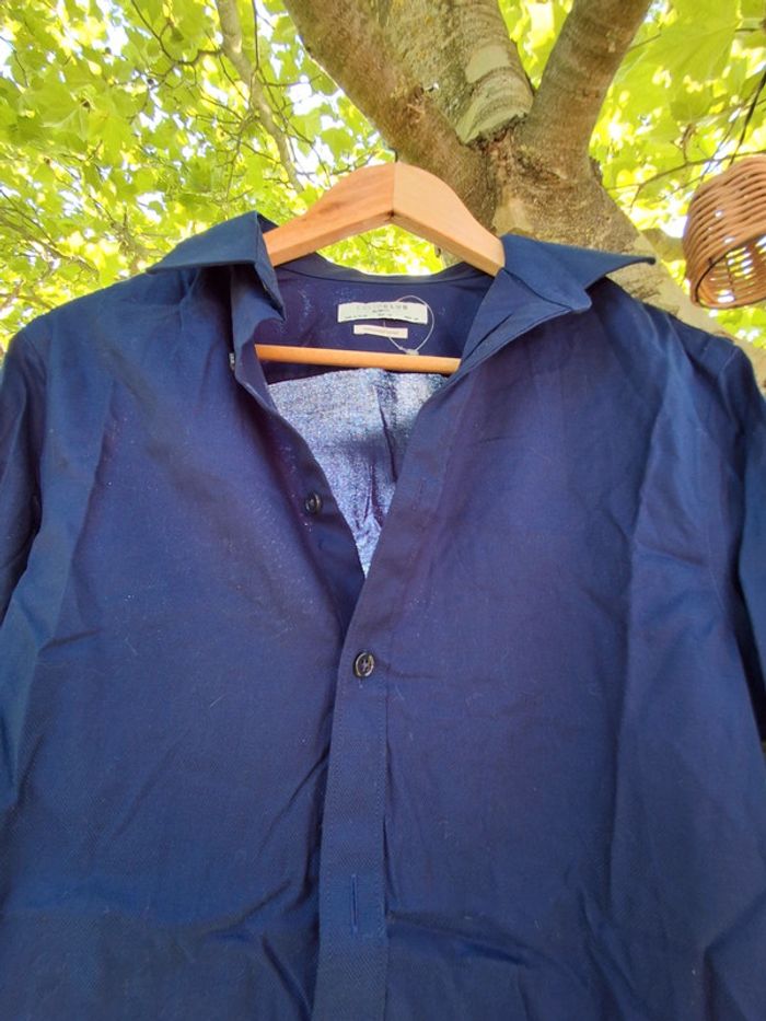 Chemise Celio bleu électrique - photo numéro 3