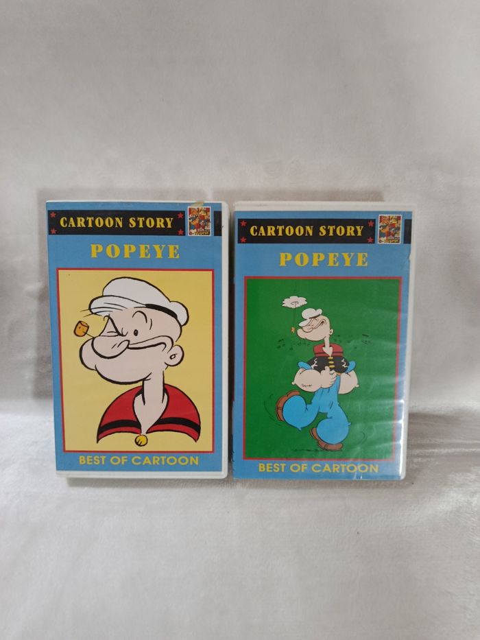 A saisir, lot cassettes VHS  " cartoon : Popeye " ( bien lire svp )
