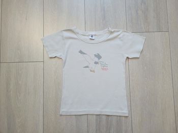 Maillot manche courte gris. Garçon 6 ans. Marque Petit Bateau